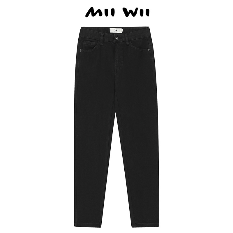 MIIWII/末·未黑色牛仔裤