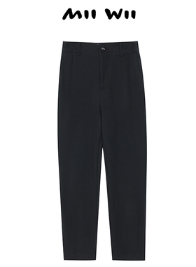 【断码清仓】末未MIIWII23冬黑色羊毛棉长裤K234327女士