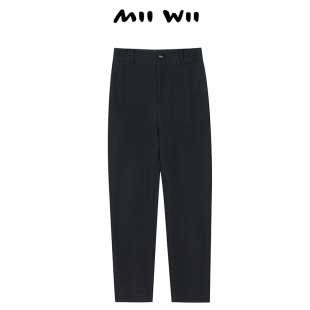 末未MIIWII23冬黑色羊毛棉长裤 清仓 K234327女士 断码