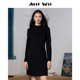 连衣裙X234410女士 末未MIIWII23冬黑色羊毛棉针织衫 断码 清仓