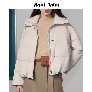 清仓 末未MIIWII23冬米色短款 羽绒女R234305 断码