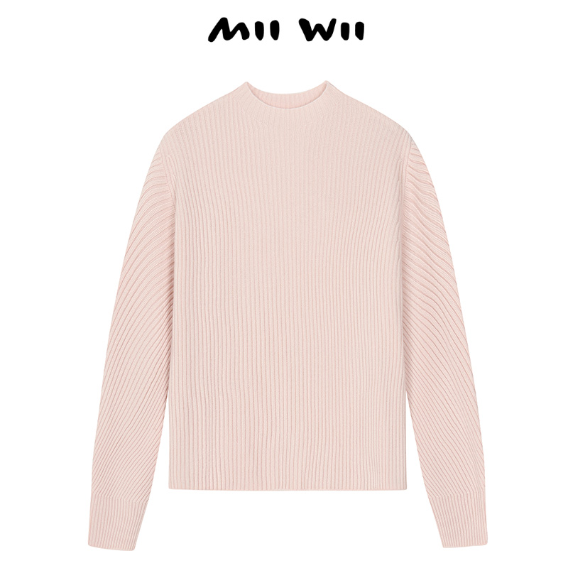 MIIWII/末·未粉色套头衫