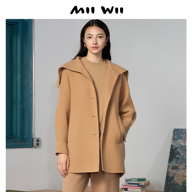 MIIWII/末·未驼色双面呢大衣