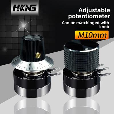 Rv24Yn 20S B502碳膜电位计可调开关1K5K10K刻度铝合金旋钮盖