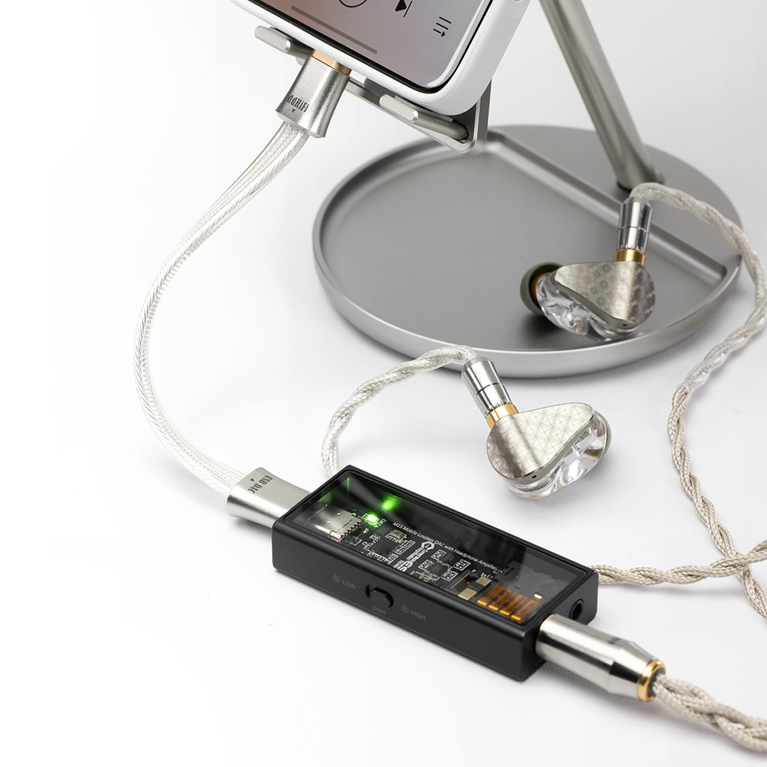 ddHiFi TC19CC 双USB-C HIFI双屏蔽解码纯银音频信号升级线