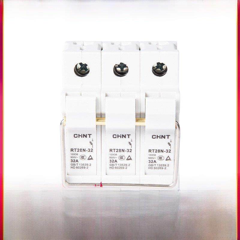 正泰保险丝座Rt28保险丝芯保险丝型低压保险丝63A底部Rt18-32陶瓷