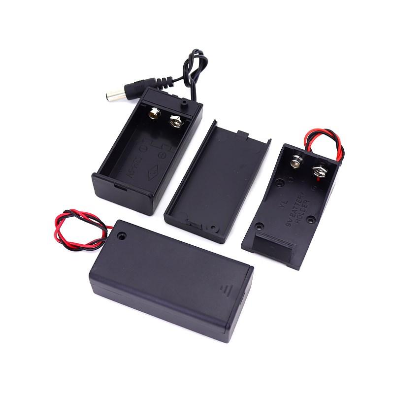 T字型电池座 I/一字型电池扣 带线 带DC插头 6F22 电池 9V 电池盒