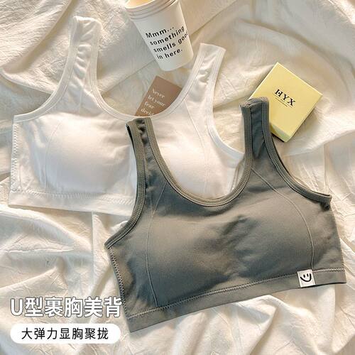 学生纯棉内衣女无钢圈少女文胸秋