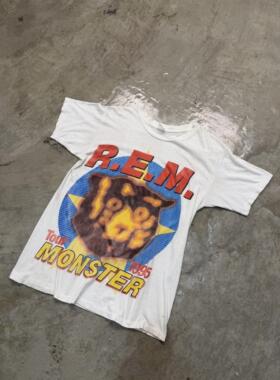《收官·首发》PrsMade自主 R.E.M Vintage tee 眼球快转 乐队tee