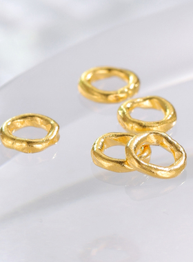 【金微赚】①盘缠黄金手链女款足金硬金5D碎碎金diy手串送女朋友