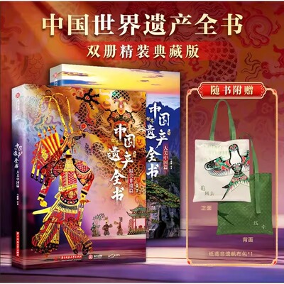 中国世界遗产全书 两册大美中国+最美非遗篇 人文自然景观遗产全收录中华传统文化图文非遗博览成人学生儿童科普书籍 非遗里的中国