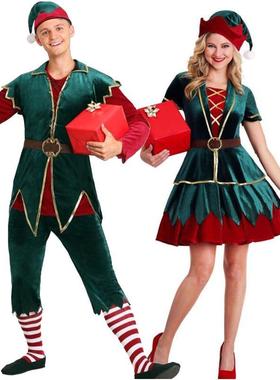 Deluxe Santa Claus Christmas Elf Costume Xmas Jolly Naughty