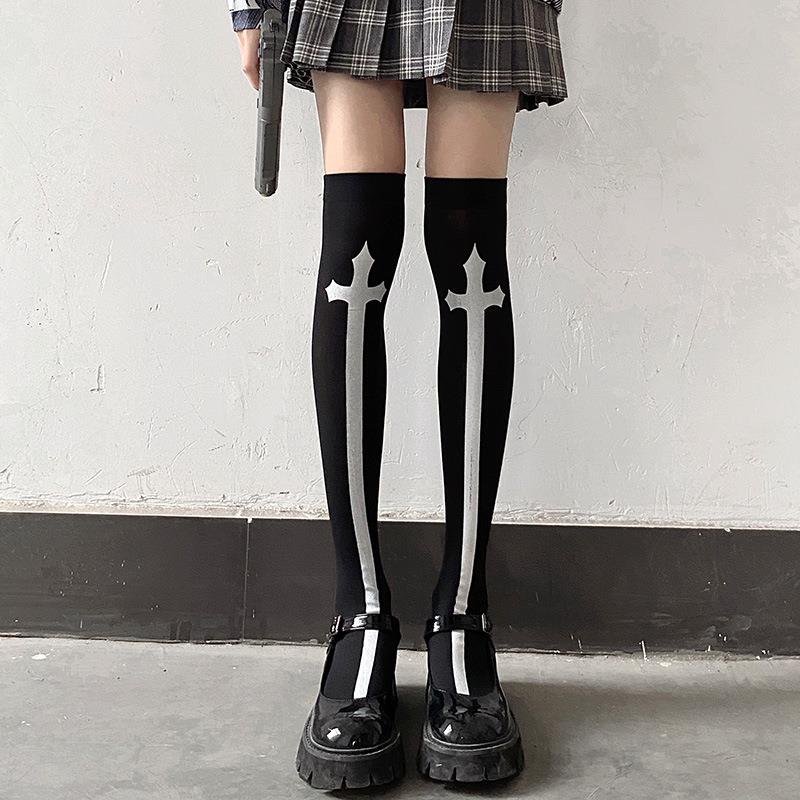 Halloween women's knee high stockings万圣节女过长膝袜骷