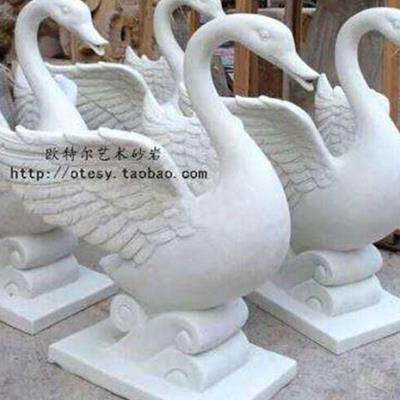 天鹅喷水喷泉水景园林别墅楼盘装饰景观雕塑水池摆件人造砂岩定.