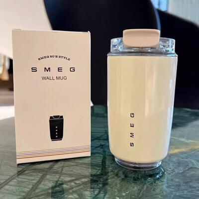 SMEG 240ML Milk White Beverage Cup Travel Portable Drinking