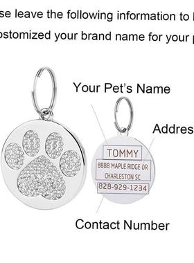 Personalized Address Tags for Dogs Id Tags Dog Tag Engraved