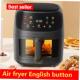 button Multifunctional air 8LEnglish fryer oven lampblack