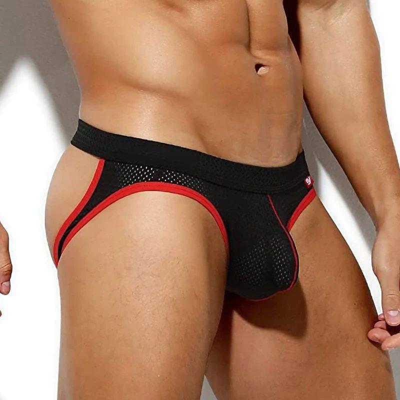 Mesh Jockstrap Men Thong Underwear Sexy Pouch Backless Eroti