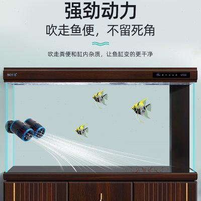 鱼缸造浪泵超静音冲浪泵磁吸打浪器吸盘双头循环抽吹粪机海水环流