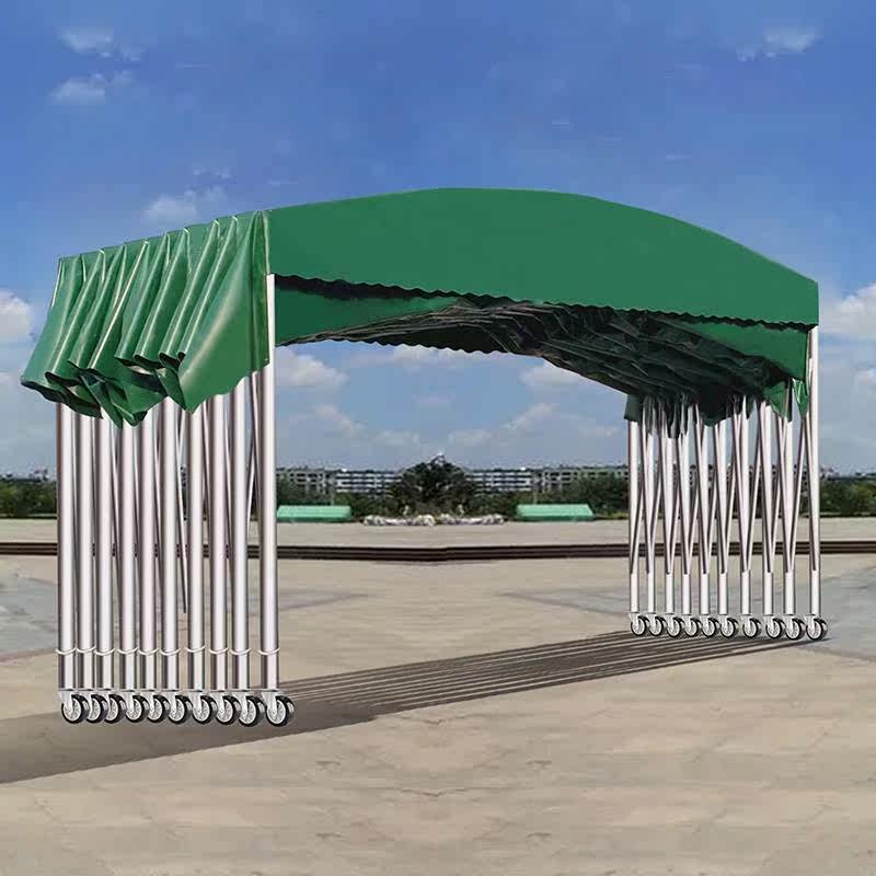 推拉雨棚防雨活动户外伸缩帐篷推拉棚物流篷厂房大排档多颜色加厚