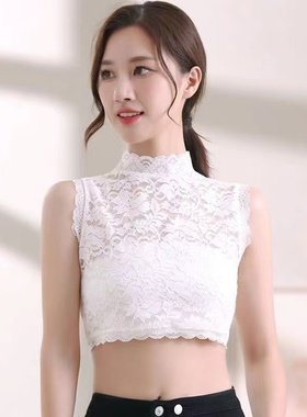 蕾丝假领子百搭女假领高档秋冬半高领花边衬衫衣领配毛衣的黑白色