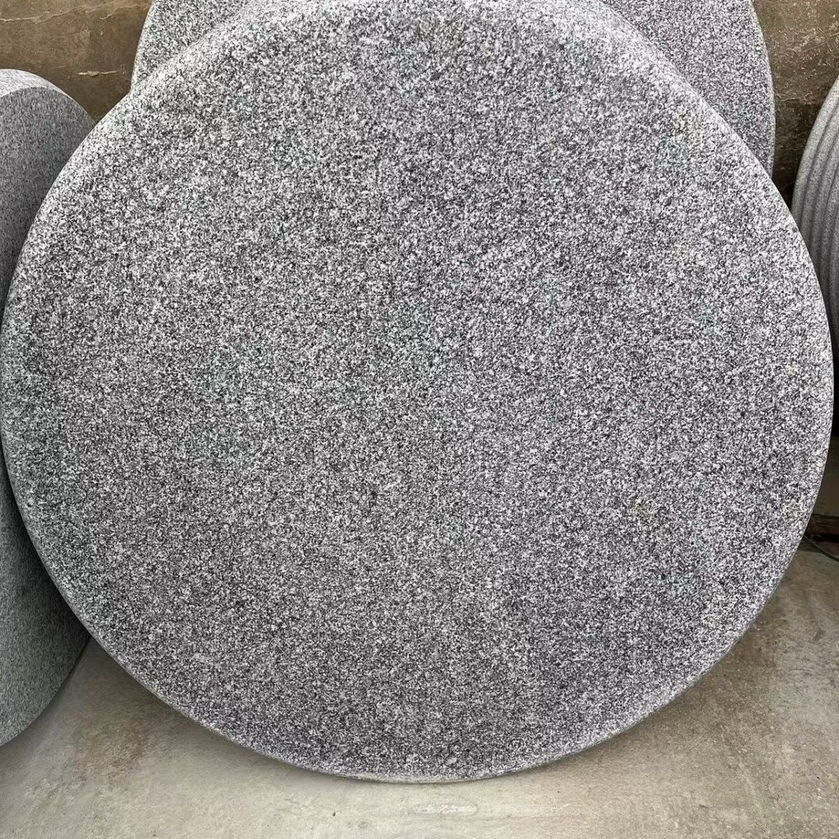 室外石材圆形圆桌面花岗岩大理石家用花园户外圆盘耐高温庭院