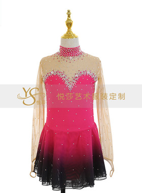 艺术服装定制花样滑冰表演服舞蹈现代舞服儿童成人女款裙Q119