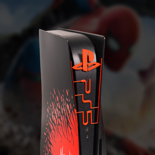 适用于ps5前侧装 饰面板侧边贴纸蜘蛛侠游戏周边配件防刮花透气3D打印