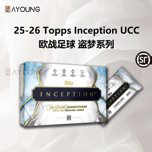 25/26 Topps Inception 盗梦空间 欧冠欧战 UCC 足球球星卡 整盒