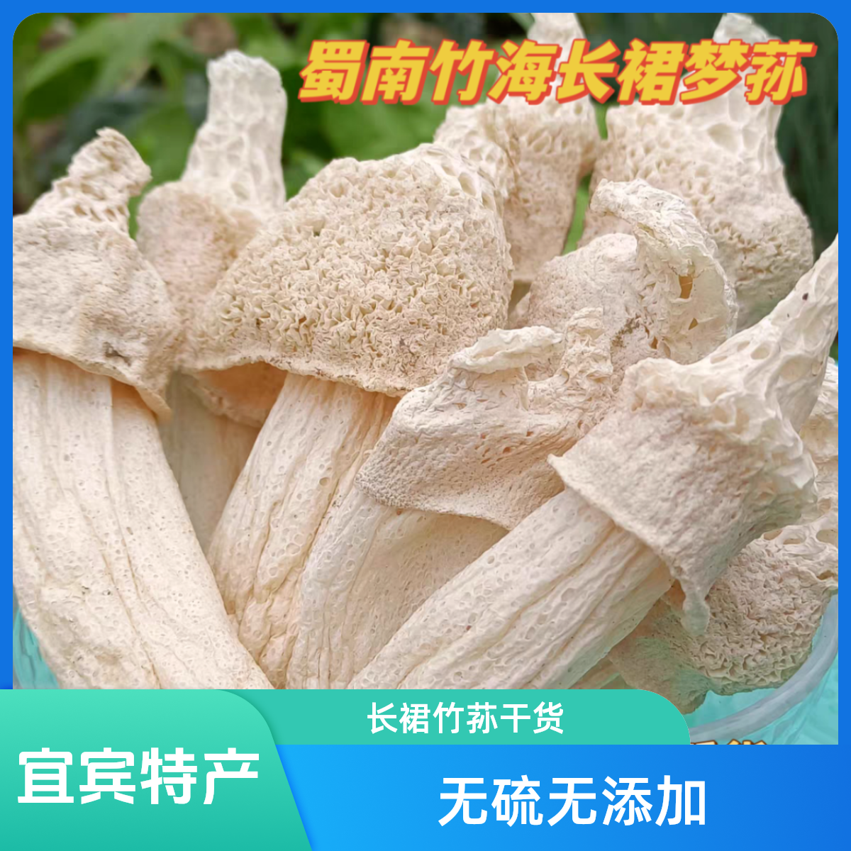 四川宜宾长宁特产长裙嫩竹荪干货竹荪无硫煲汤食材梦荪50-250g