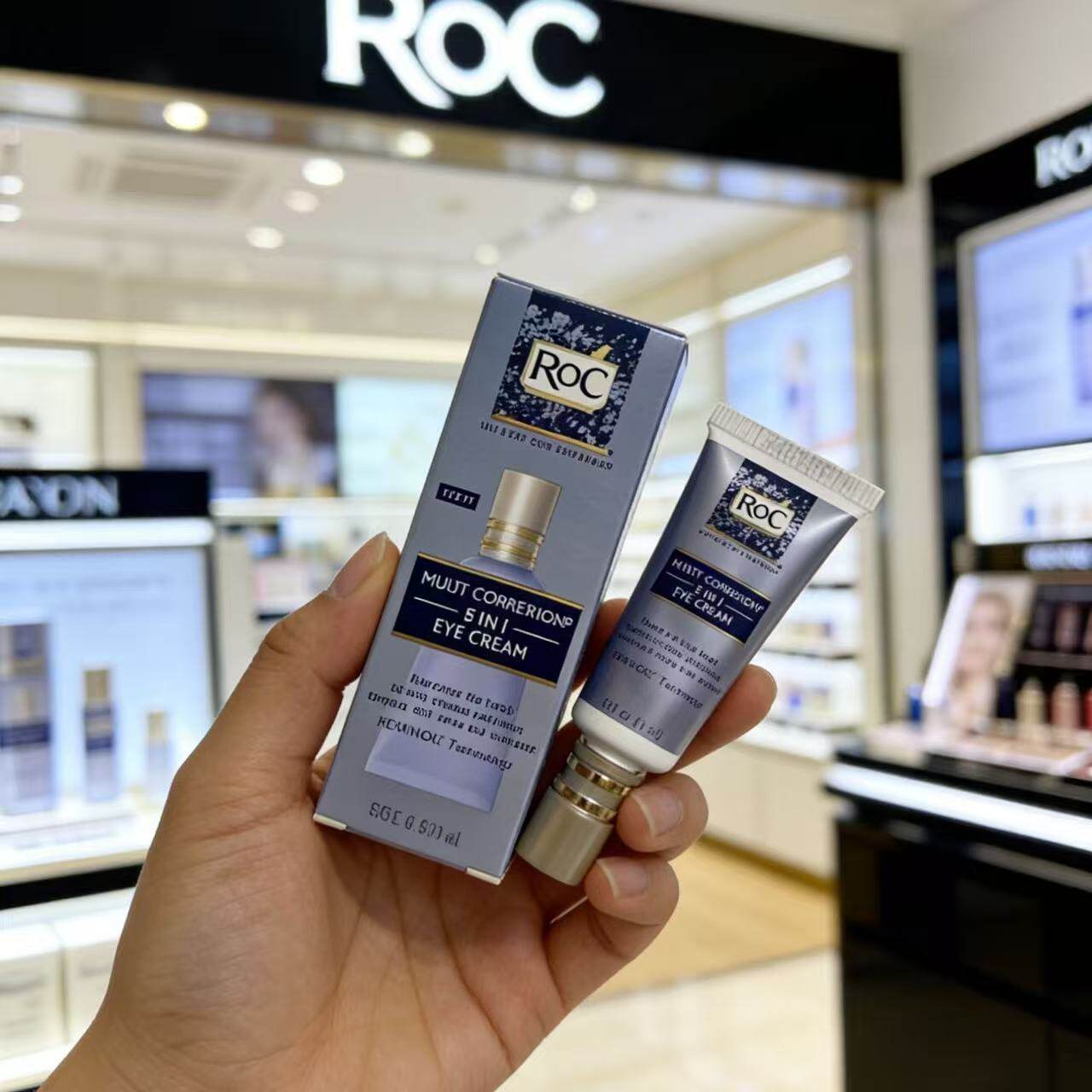 ROC洛克多效焕肤眼霜15ml五合一改善黑眼圈提亮淡化细纹缓解眼袋