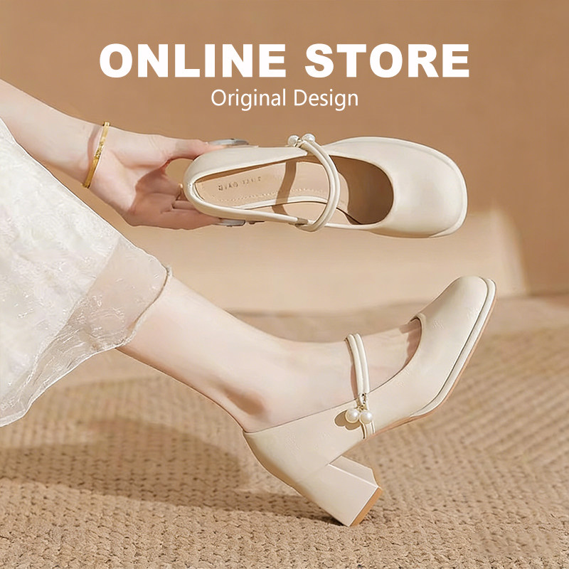 超软法式高跟玛丽珍鞋女2026春夏新款粗跟浅口单鞋配旗袍裙子皮鞋,女鞋,玛丽珍鞋,淘宝优惠券,粉丝福利购,淘宝优惠卷