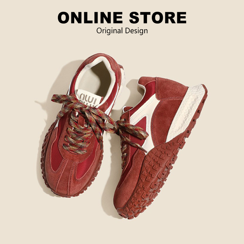 真皮内增高阿甘鞋女复古德训鞋