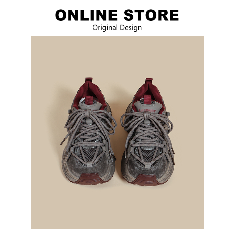 欧洲站厚底老爹鞋女爆款2025秋冬新款小个子增高百搭运动休闲鞋子