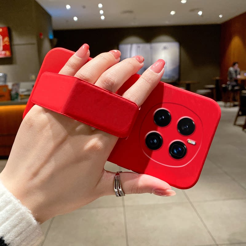 适用于荣耀Magic8手机壳Magic7Pro磁吸支架畅玩70plus全包简约6至臻版/5/4防摔Magi4Pro纯色可横竖屏折叠腕带