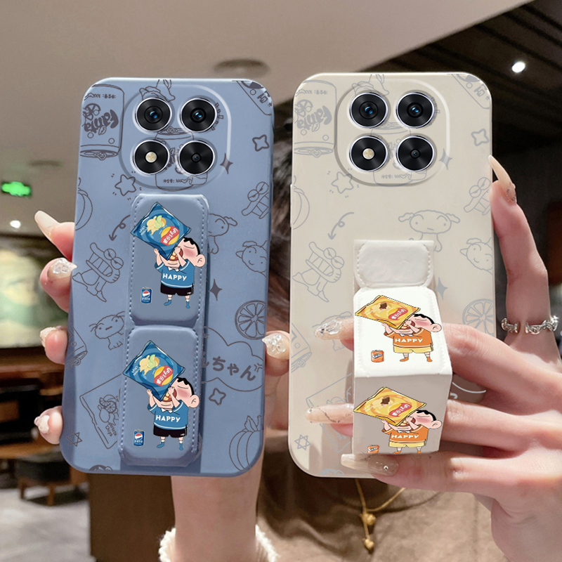 红米Note14手机壳Note13Pro防摔Note12Turbo背贴带支架Note11TPro一体支架note10/note9磁吸折叠腕带薯片小新