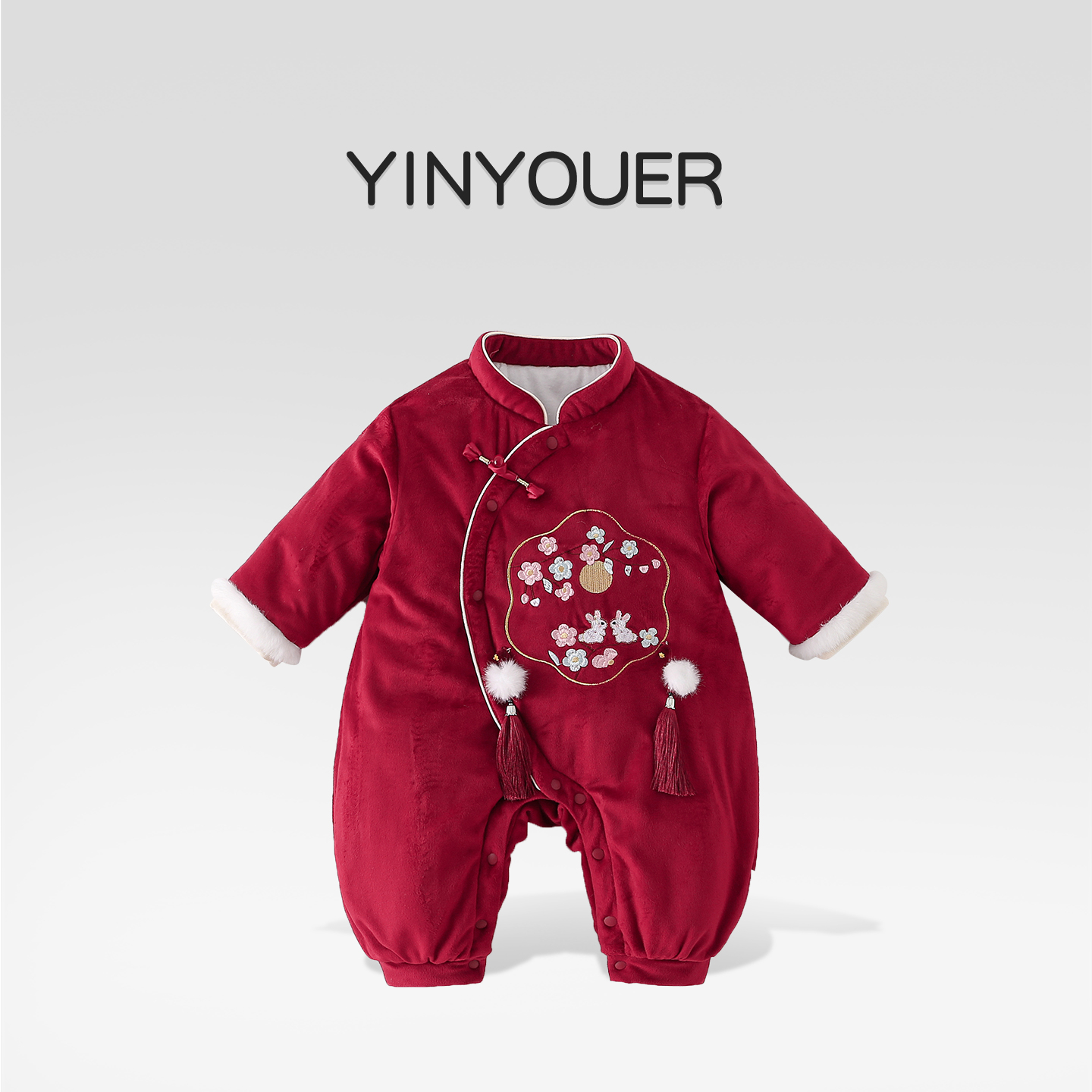 冬季喜庆拜年服加厚棉衣爬服