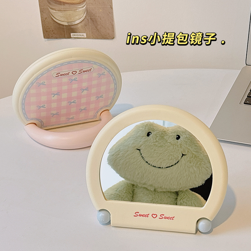 小镜子化妆镜学生宿舍可壁挂