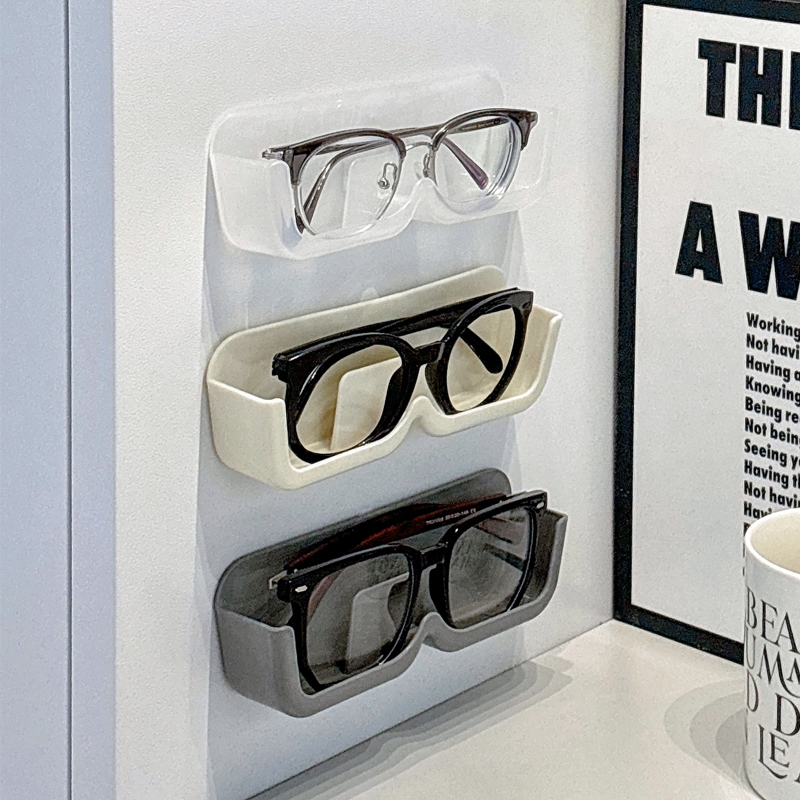 壁挂式免打孔放眼镜架子