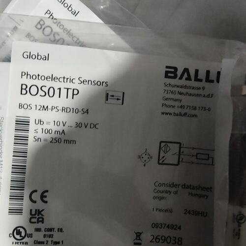议价巴鲁夫光电传感器，型号BOS01TP，BOS 12M-PS-可维修