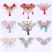 宠物云肩猫咪狗狗中式 围脖配饰国风围兜中式 宠物围巾春节新年