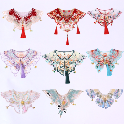 宠物云肩猫咪狗狗中式围脖配饰国风围兜中式宠物围巾春节新年