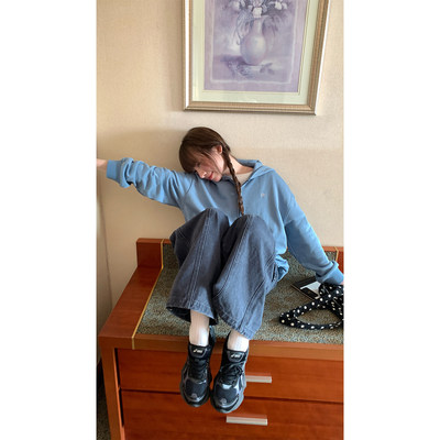 RAINYR字刺绣休闲舒适连