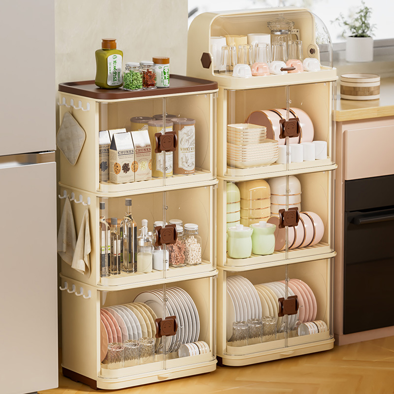 婴儿辅食收纳箱宝宝餐具收纳盒奶瓶防尘柜工具厨房碗筷沥水碗碟架