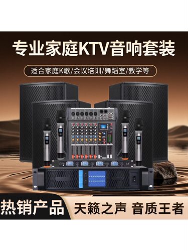 家庭KTV会议舞蹈音响功放套装教学培训室设备重低音音箱