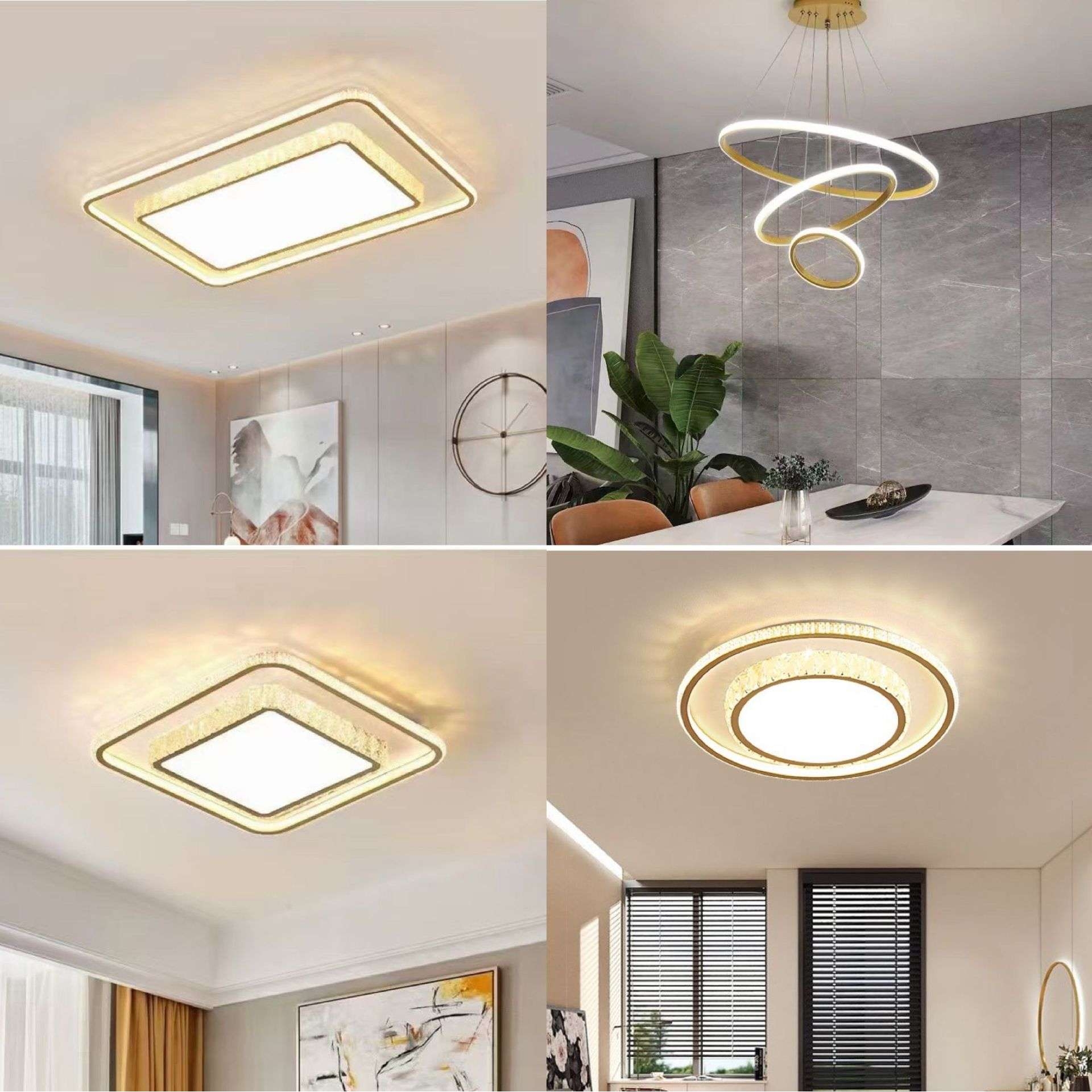 led水晶吸顶灯 客厅卧室餐厅灯简约现代大气轻奢创意灯具套餐组合