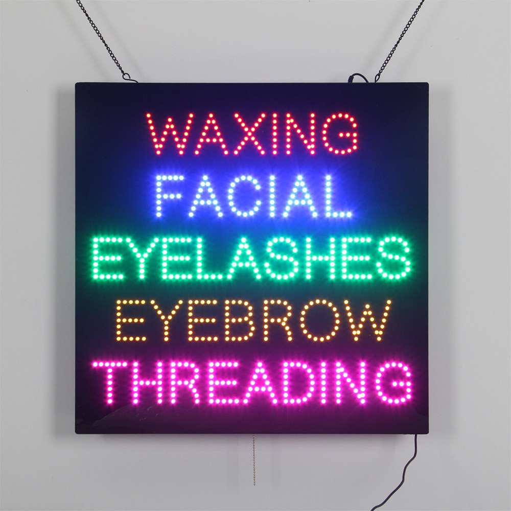 发光字招牌LED WAXING FACIAL EYEASHES EYEBROW THREDING sign