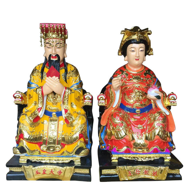 泰山爷神像泰山奶奶神像碧霞元君神像玻璃钢塑像雕像
