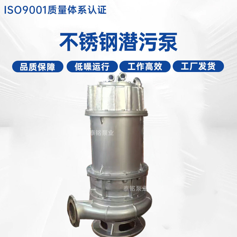 不锈钢立式潜水排污泵 防生锈耐腐蚀潜污泵 304不锈钢切割污水泵