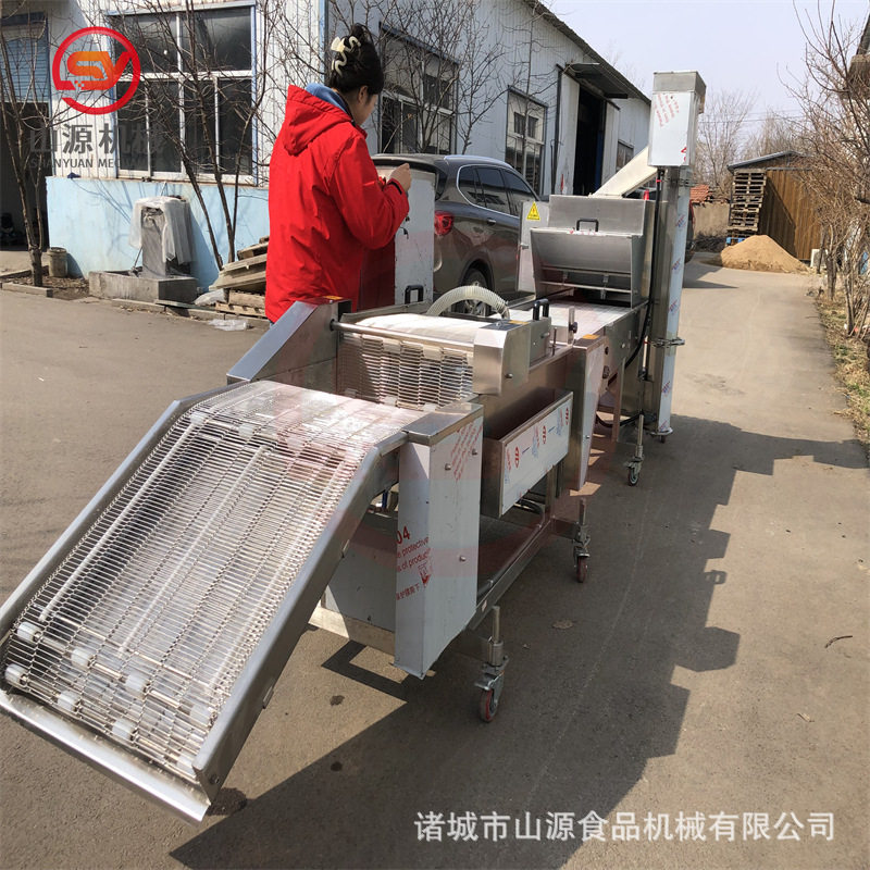 山源机械土豆片上浆机浸入式全自动裹浆设备洋芋条挂浆机器